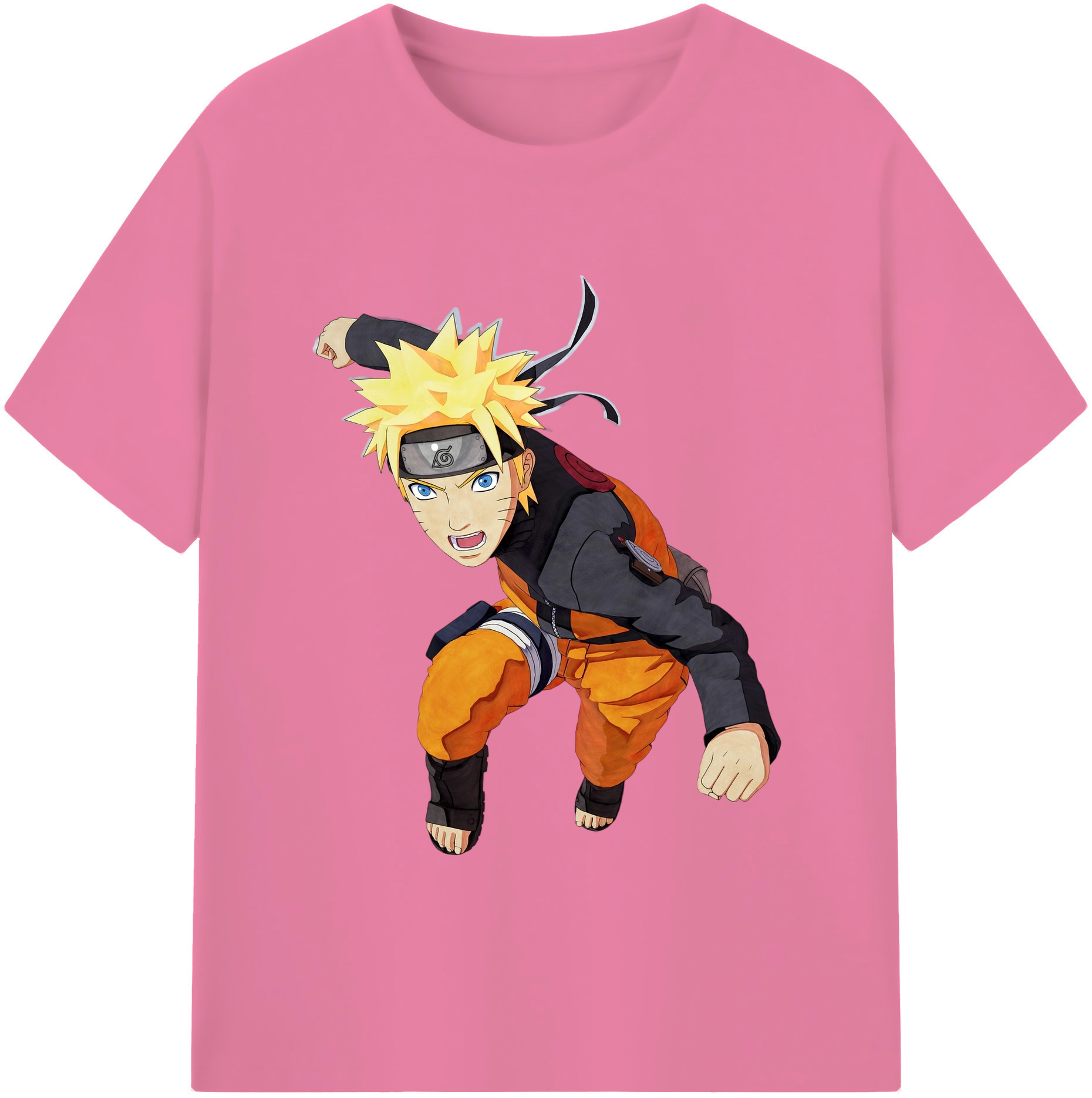（画像用） NARUTO -ナルト- うずまき ナルト Uzumaki Naruto 綿100％半袖Tシャツ（フロントプリント）